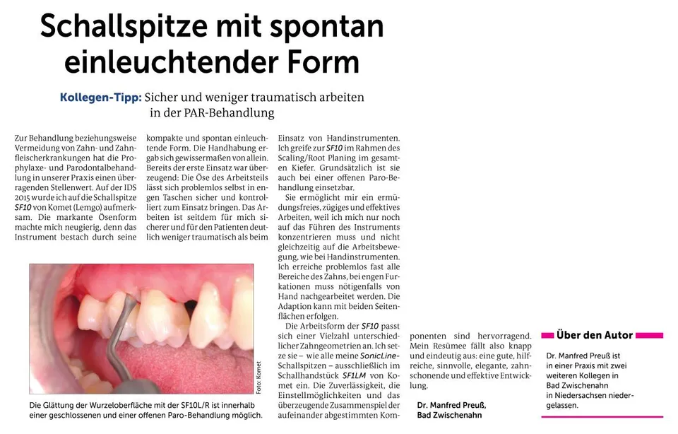 komet-sonicline-schallspitze-fachbericht-par image 1