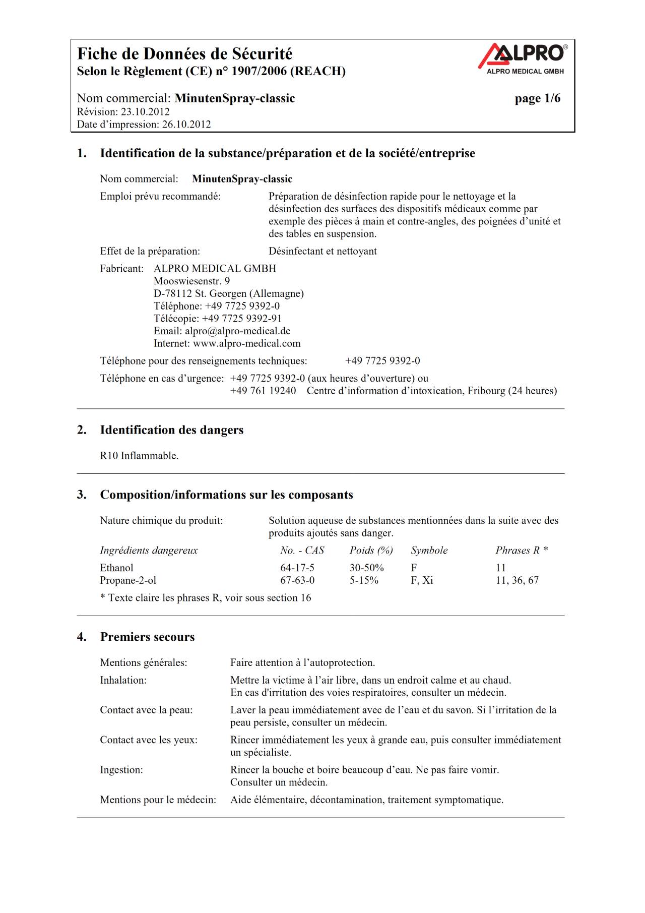 komet-diao-minutenspray-classic-sicherheitsdatenblatt-pdf image 1