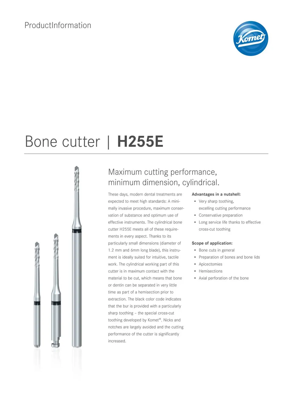 komet-dental-ceradrill-h255e-pi-knochenfr-ser-zylindrisch image 1