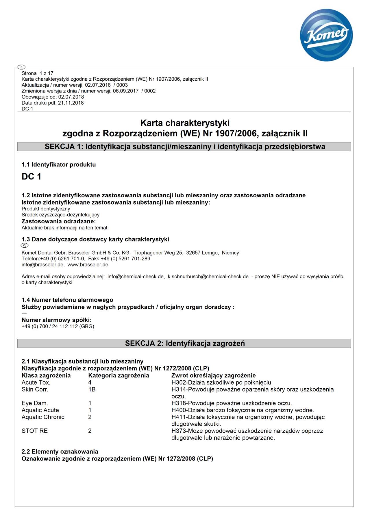 komet-dc1-sicherheitsdatenblatt-reinigung-desinfektion-pdf image 1