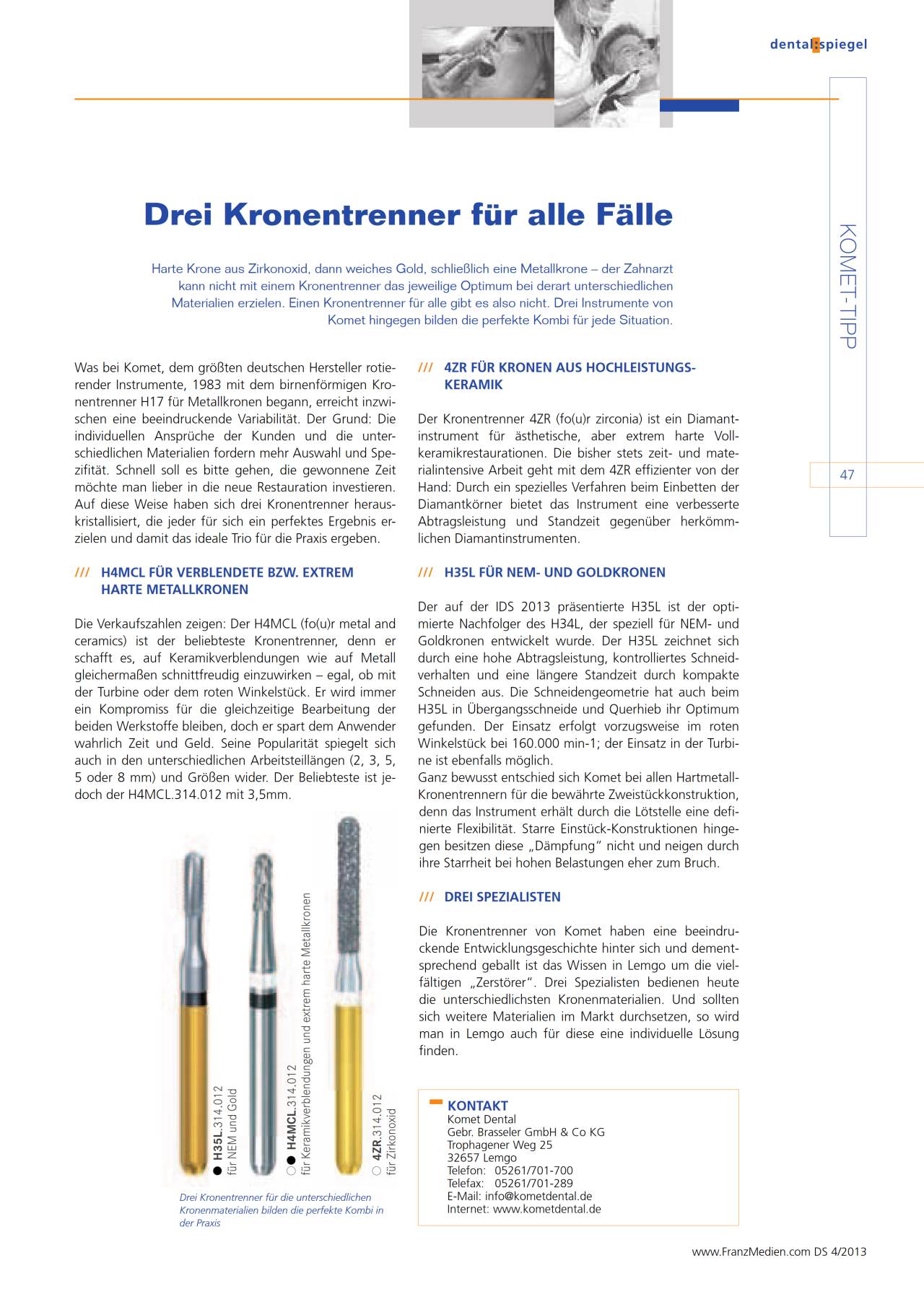komet-diao-komet-tipp-kronentrenner-heft-04-2013 image 1