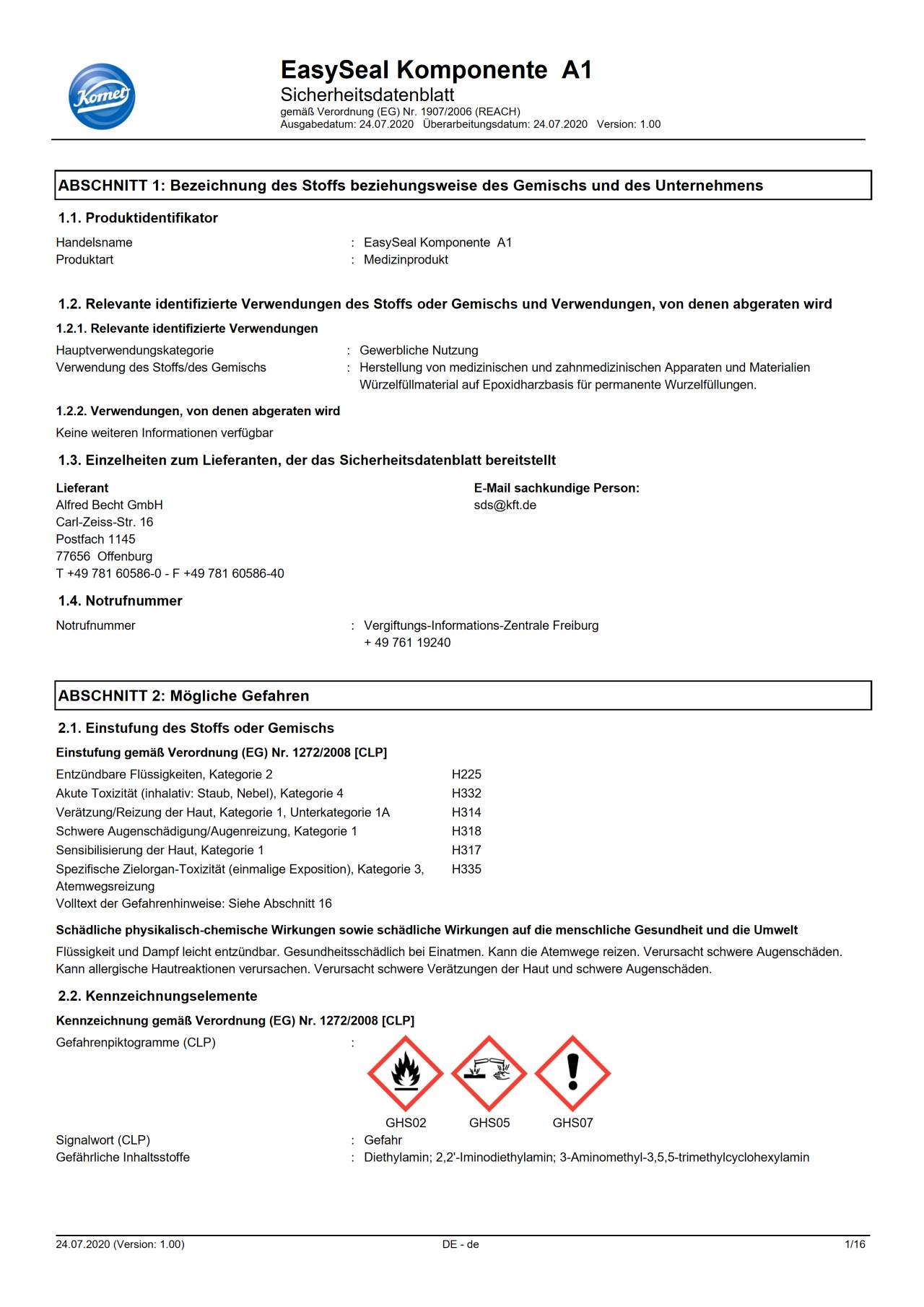 komet-bioseal-easyseal-sdb-a1-sicherheitsdatenblatt image 1