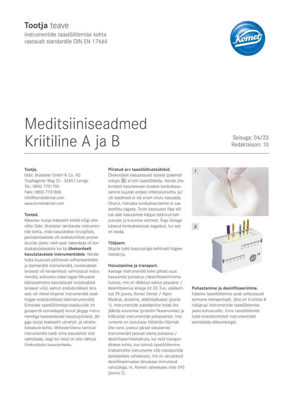 komet-diao-herstellerinformation-aufbereitung-instrumente-din-en-17664 image 1