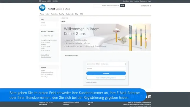 komet-dental-diao-video-onlineshop-tutorial-login-anleitung image 1