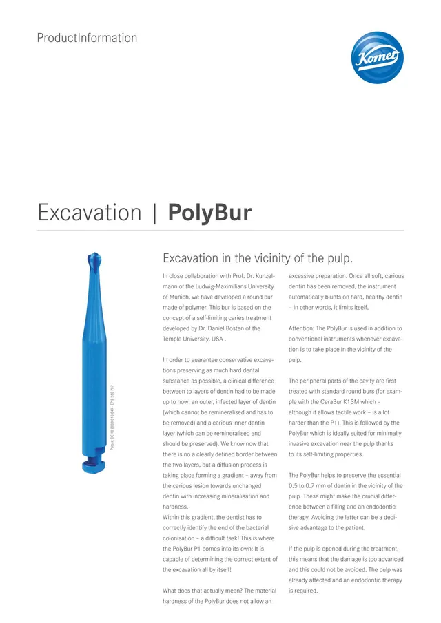 komet-dental-polybur-produktinfo-exkavation-pulpanah-einsatz image 1