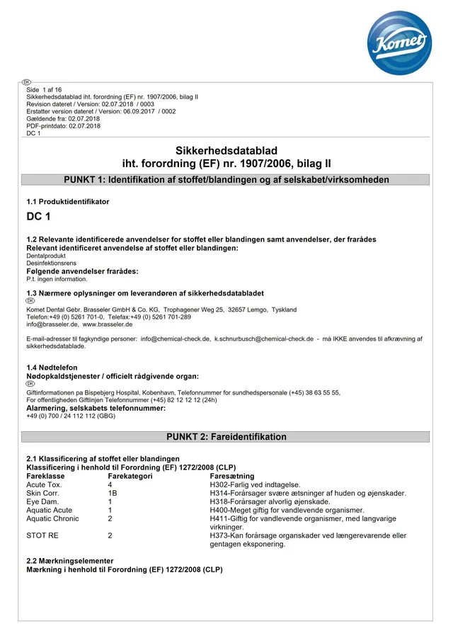 komet-dental-dc1-sicherheitsdatenblatt-reiniger-desinfektion image 1