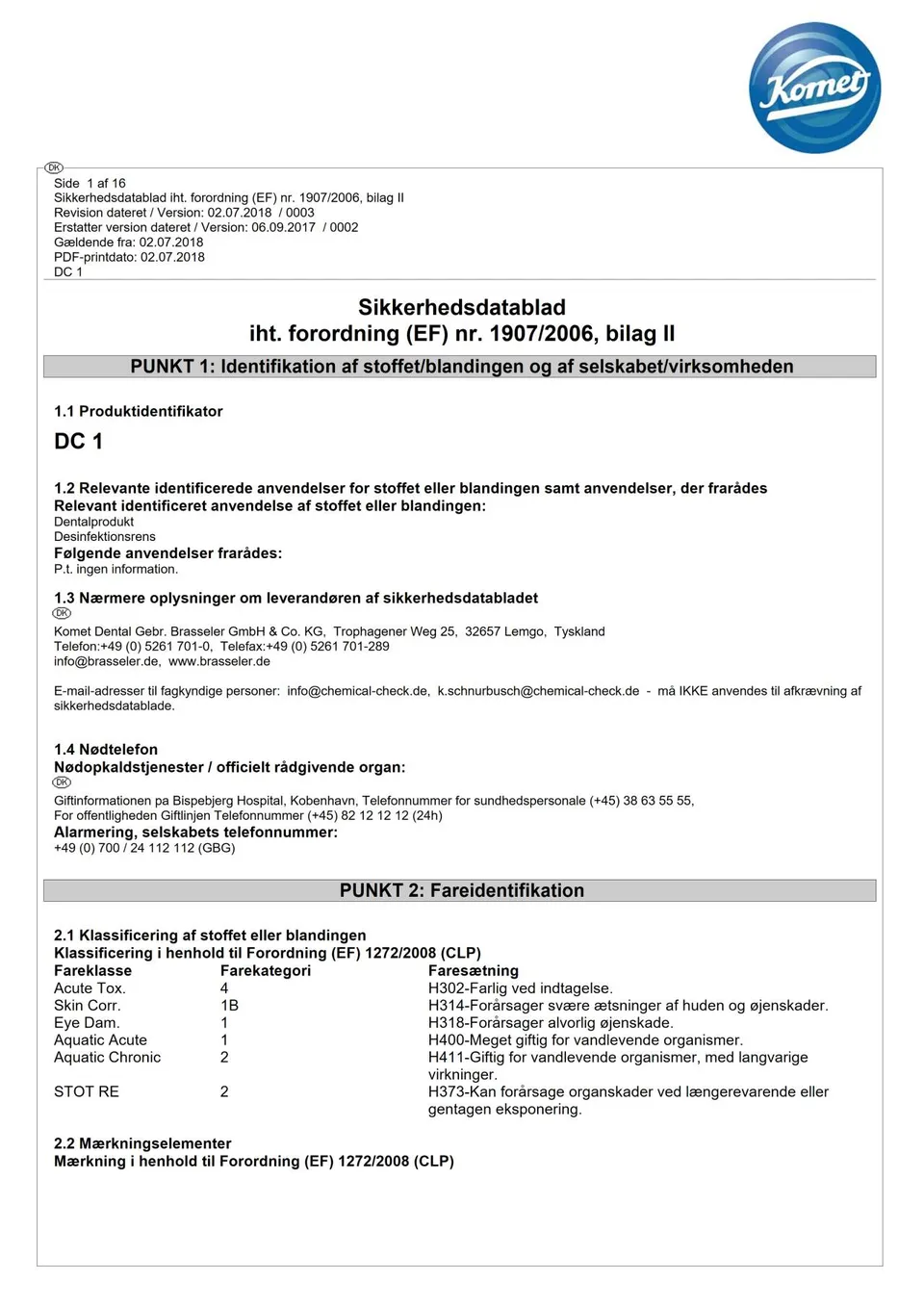 komet-dental-dc1-sicherheitsdatenblatt-reiniger-desinfektion image 1