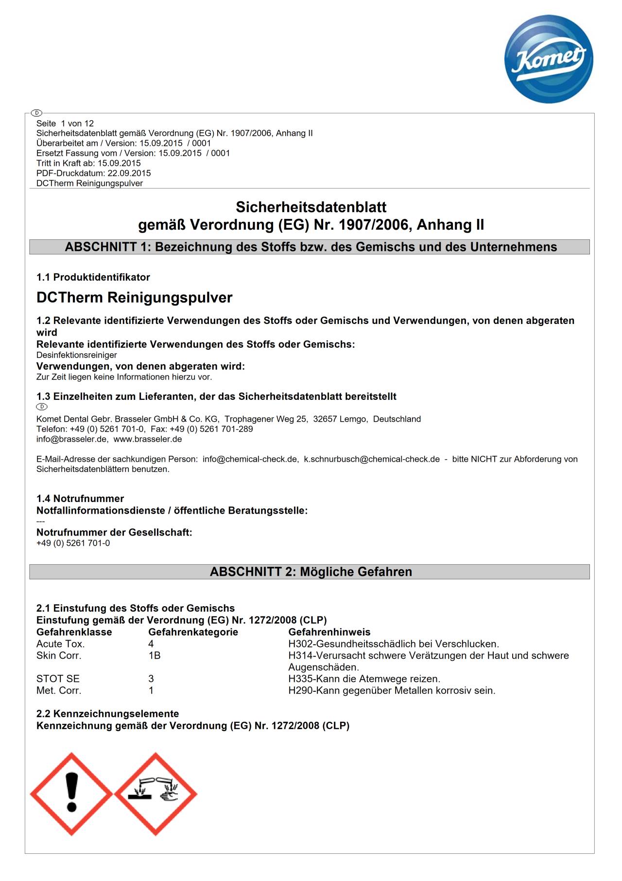 komet-dental-diao-dctherm-reinigungspulver-sicherheitsdatenblatt image 1