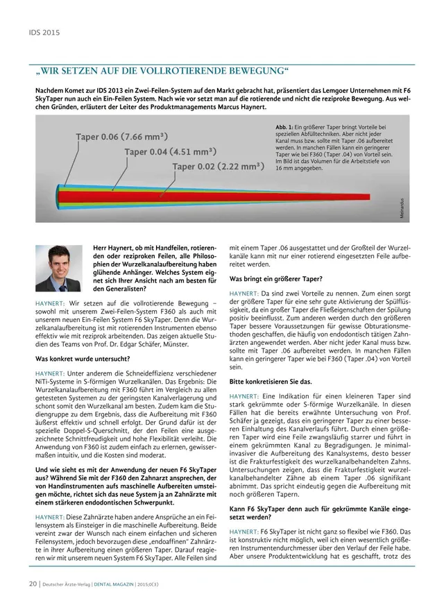 komet-dental-f6-skytaper-f360-fachbericht-dm-04-2015 image 1