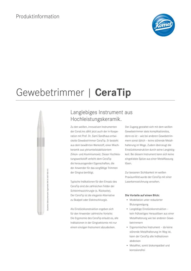 komet-dental-ceracut-ceratip-gewebetrimmer-hochleistungskeramik image 1