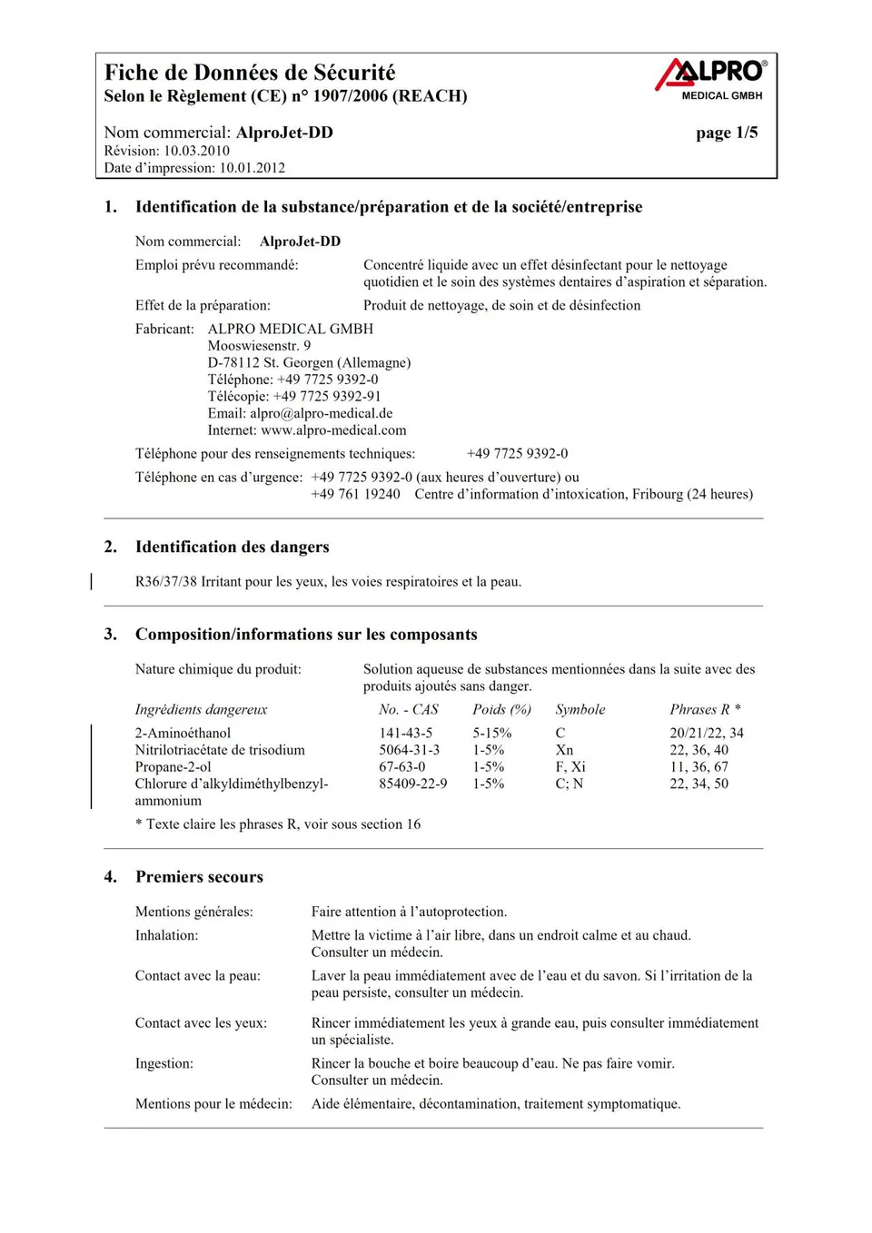 komet-dental-diao-alprojet-dd-sicherheitsdatenblatt image 1