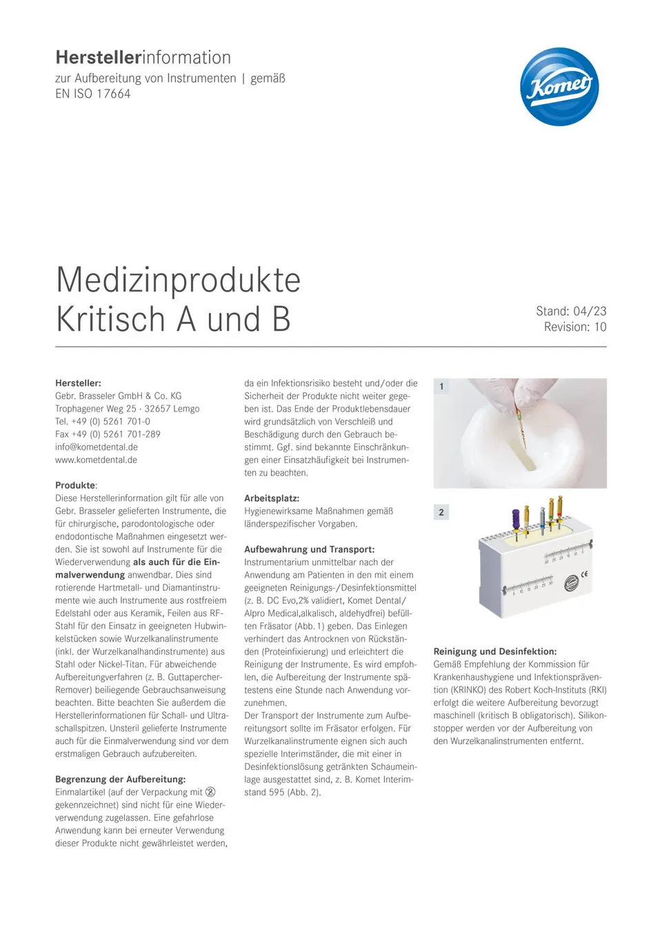 komet-diao-herstellerinformation-kritisch-a-und-b-en-iso-17664 image 1