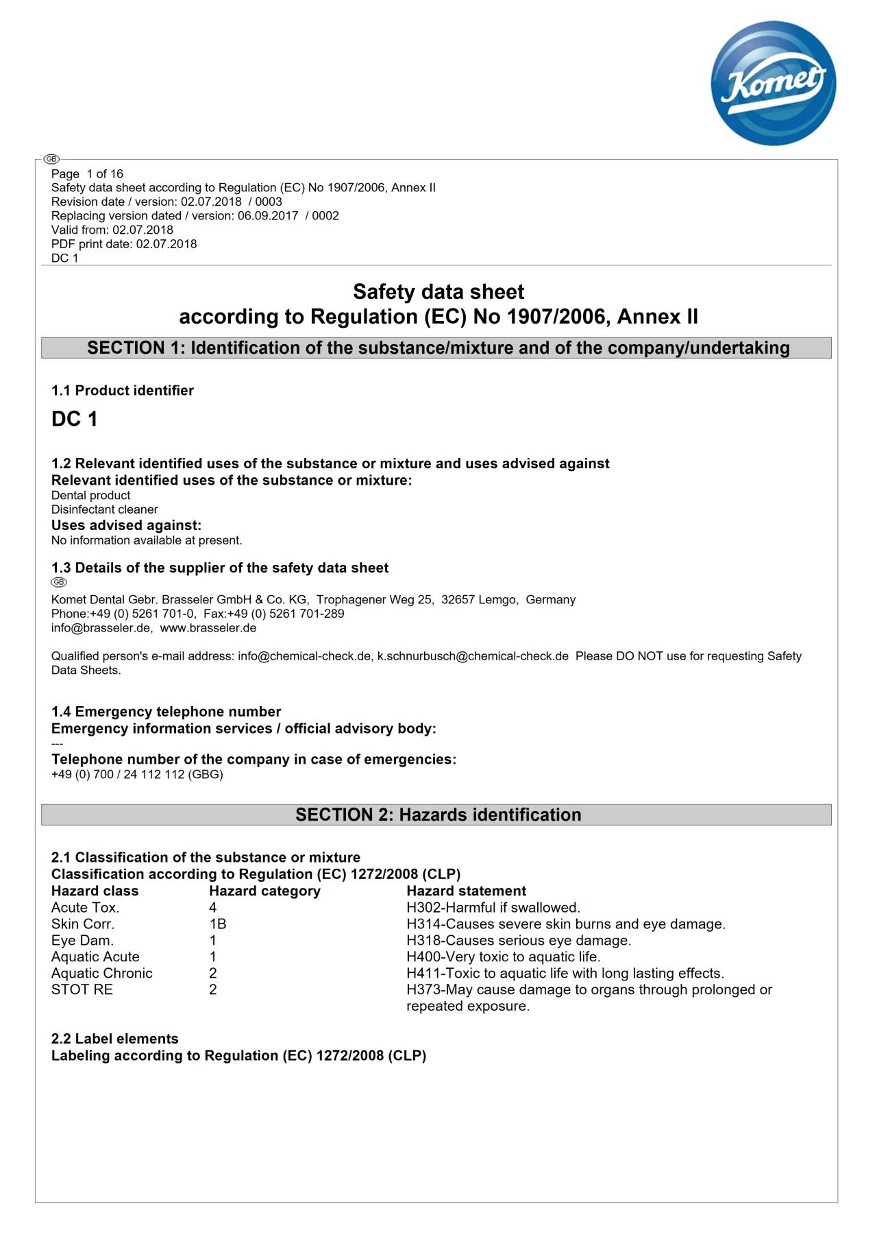 komet-dc1-sicherheitsdatenblatt-reinigung-desinfektion-sdb image 1